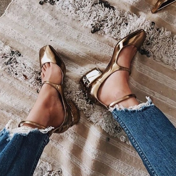 rose gold mary jane heels